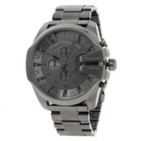 Diesel Mega Chief Chronograph Grey Dial Grey Steel Strap Watch for Men - DZ4282 Buy Now By Diesel