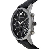 Emporio Armani Renato Chronograph Black Dial Black Leather Strap Watch For Men - AR2447 Buy Now By Emporio Armani