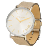 Coach Perry White Dial Beige Leather Strap Watch for Women - 14503157 Buy Now By Coach