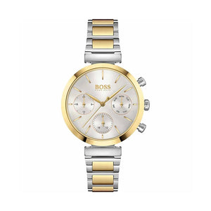 Hugo Boss Flawless Silver Dial Two Tone Steel Strap Watch for Women - 1502550 Buy Now By Hugo Boss