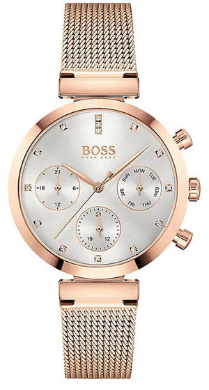 Hugo Boss Flawless White Dial Gold Mesh Bracelet Watch for Women - 1502553 Buy Now By Hugo Boss