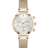 Hugo Boss Flawless White Dial Gold Mesh Bracelet Watch for Women - 1502553 Buy Now By Hugo Boss