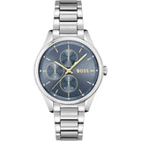 Hugo Boss Grand Course Blue Dial Silver Steel Strap Watch for Women - 1502583 Buy Now By Hugo Boss
