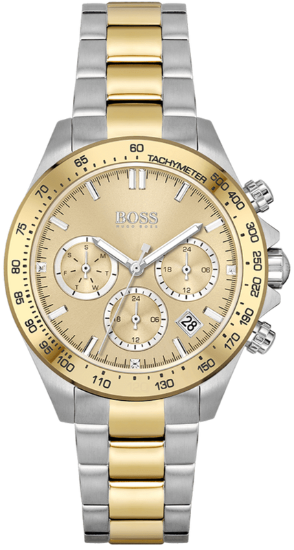 Hugo Boss Novia Gold Dial Two Tone Steel Strap Watch for Women - 1502618 Buy Now By Hugo Boss
