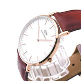 Daniel Wellington Classic Suffolk White Dial Brown Leather Strap Watch For Men - DW00100122 Buy Now By Daniel Wellington