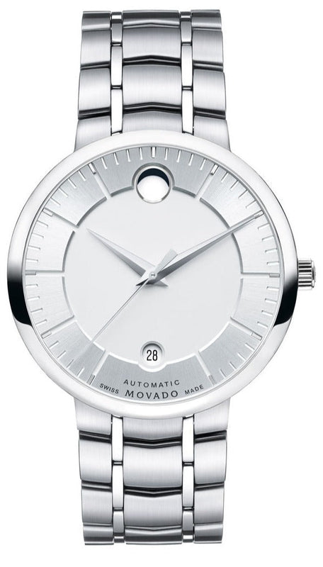 Movado 1881 Automatic Silver Dial Silver Steel Strap Watch for Men - 606915 Buy Now By Movado