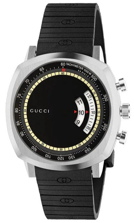 Gucci Grip Chronograph Black Dial Black Rubber Strap Watch For Men - YA157301 Buy Now By Gucci