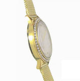 Guess Chelsea Crystals Mother of Pearl White Dial Gold Mesh Bracelet Watch For Women - W0647L7 Buy Now By Guess