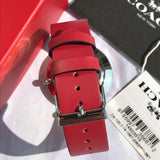 Coach Perry Silver Dial Red Leather Strap Watch for Women - 14503515 Buy Now By Coach
