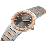 Bvlgari Lady Quartz Diamonds Grey Dial Two Tone Steel Strap Watch for Women - BVLGARI103067 Buy Now By Bvlgari