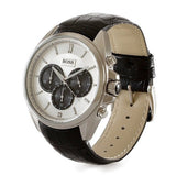 Hugo Boss Casual Chronograph Silver Dial Black Leather Strap Watch For Men - HB1512880 Buy Now By Hugo Boss