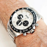 Hugo Boss Ikon White Dial Silver Steel Strap Watch for Men - 1512964 Buy Now By Hugo Boss