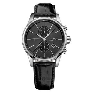 Hugo Boss Jet Black Dial Black Leather Strap Watch for Men - 1513279 Buy Now By Hugo Boss