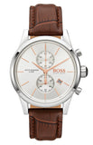 Hugo Boss Jet White Dial Brown Leather Strap Watch for Men - 1513280 Buy Now By Hugo Boss