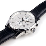 Hugo Boss Jet Silver Dial Black Leather Strap Watch for Men - 1513282 Buy Now By Hugo Boss