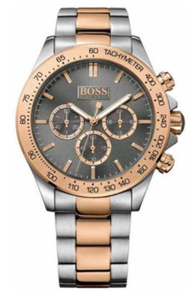 Hugo Boss Ikon Grey Dial Two Tone Steel Strap Watch for Men - 1513339 Buy Now By Hugo Boss
