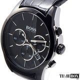 Hugo Boss Onyx Black Dial Black Leather Strap Watch for Men - 1513367 Buy Now By Hugo Boss
