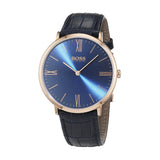 Hugo Boss Classic Jackson Blue Dial Brown Leather Strap Watch for Men - 1513458 Buy Now By Hugo Boss