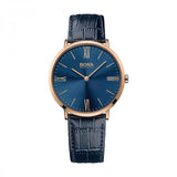 Hugo Boss Jackson Blue Dial Black Leather Strap Watch for Men - 1513371 Buy Now By Hugo Boss