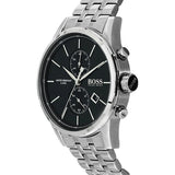 Hugo Boss Jet Black Dial Silver Steel Strap Watch for Men - 1513383 Buy Now By Hugo Boss