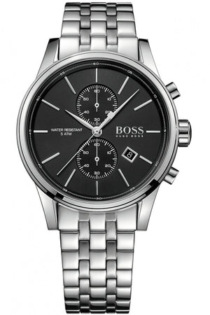 Hugo Boss Jet Black Dial Silver Steel Strap Watch for Men - 1513383 Buy Now By Hugo Boss