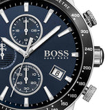 Hugo Boss Rafale Chronograph Blue Dial Black Leather Strap Watch For Men - 1513391 Buy Now By Hugo Boss