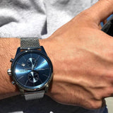 Hugo Boss Jet Blue Dial Silver Mesh Bracelet Watch for Men - 1513441 Buy Now By Hugo Boss