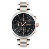 Hugo Boss Grand Prix Black Dial Two Tone Steel Strap Watch for Men - 1513473 Buy Now By Hugo Boss
