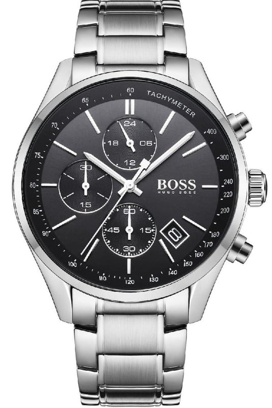Hugo Boss Grand Prix Black Dial Silver Steel Strap Watch for Men - 1513477 Buy Now By Hugo Boss