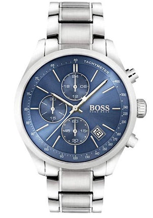 Hugo Boss Grand Prix Blue Dial Silver Steel Strap Watch for Men - 1513478 Buy Now By Hugo Boss