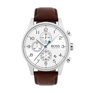 Hugo Boss Navigator White Dial Brown Leather Strap Watch for Men - 1513495 Buy Now By Hugo Boss