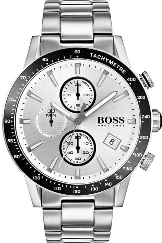 Hugo Boss Rafale Competitive Sport Silver Dial Silver Steel Strap Watch for Men - 1513511 Buy Now By Hugo Boss