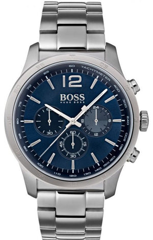 Hugo Boss Professional Chronograph Blue Dial Silver Steel Strap Watch for Men - 1513527 Buy Now By Hugo Boss