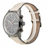 Hugo Boss Grand Prix Chronograph Black Dial Grey Leather Strap Watch for Men - 1513562 Buy Now By Hugo Boss