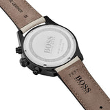 Hugo Boss Grand Prix Chronograph Black Dial Grey Leather Strap Watch for Men - 1513562 Buy Now By Hugo Boss