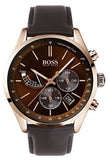 Hugo Boss Grand Prix Brown Dial Brown Leather Strap Watch for Men - 1513605 Buy Now By Hugo Boss