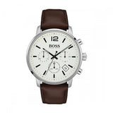 Hugo Boss Attitude White Dial Brown Leather Strap Watch for Men - 1513609 Buy Now By Hugo Boss
