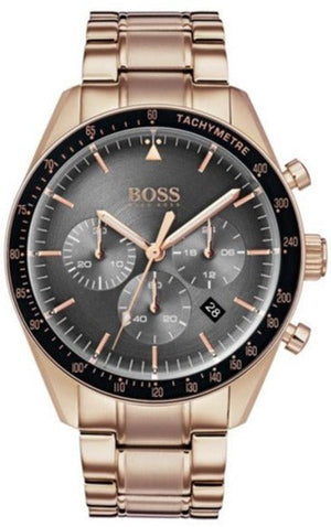 Hugo Boss Trophy Grey Dial Rose Gold Steel Strap Watch for Men - 1513632 Buy Now By Hugo Boss