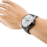 Hugo Boss Grand Prix White Dial Grey Leather Strap Watch for Men - 1513633 Buy Now By Hugo Boss