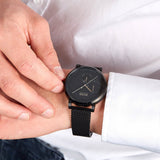 Hugo Boss Oxygen Black Dial Black Mesh Bracelet Watch for Men - 1513636 Buy Now By Hugo Boss