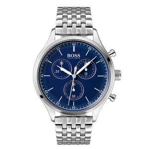 Hugo Boss Companion Blue Dial Silver Steel Strap Watch for Men - 1513653 Buy Now By Hugo Boss