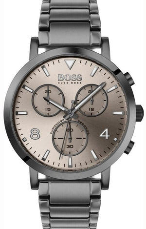 Hugo Boss Spirit Chronograph Grey Dial Grey Steel Strap Watch for Men - 1513695 Buy Now By Hugo Boss