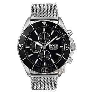 Hugo Boss Ocean Edition Black Dial Silver Mesh Bracelet Watch for Men - 1513701 Buy Now By Hugo Boss