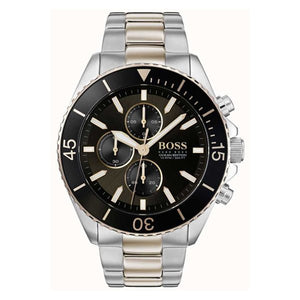Hugo Boss Ocean Edition Black Dial Two Tone Steel Strap Watch for Men - 1513705 Buy Now By Hugo Boss