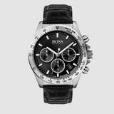 Hugo Boss Hero Chronograph Black Dial Black Leather Strap Watch For Men - 1513752 Buy Now By Hugo Boss