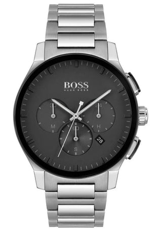 Hugo Boss Peak Black Dial Silver Steel Strap Watch for Men - 1513762 Buy Now By Hugo Boss