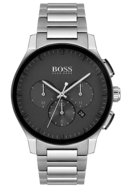 Hugo Boss Peak Black Dial Silver Steel Strap Watch for Men - 1513762 Buy Now By Hugo Boss
