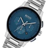 Hugo Boss Peak Chronograph Blue Dial Silver Steel Strap Watch for Men - 1513763 Buy Now By Hugo Boss