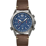 Hugo Boss Nomad Blue Dial Brown Leather Strap Watch for Men - 1513773 Buy Now By Hugo Boss