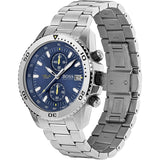 Hugo Boss Vela Chronograph Diver Blue Dial Silver Steel Strap Watch for Men - 1513775 Buy Now By Hugo Boss